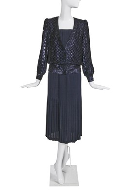 Lot 395 - A Valentino Garavani haute couture sequined cocktail ensemble, Autumn-Winter 1985-86