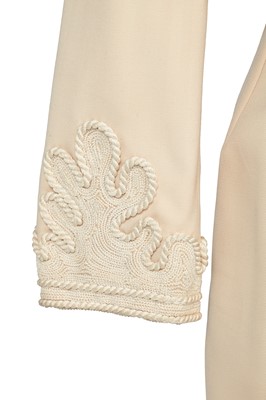 Lot 459 - An Hubert de Givenchy haute couture ivory wool cocktail suit, circa 1986