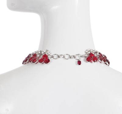 Lot 72 - A Christian Dior faceted gem collar necklace, 1959