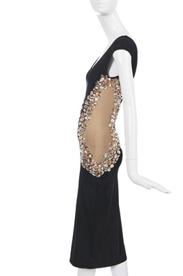 Lot 121 - An Alexander McQueen crystal-embelished viscose jersey dress, circa 2009