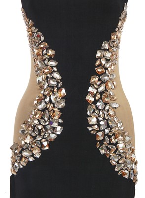 Lot 121 - An Alexander McQueen crystal-embelished viscose jersey dress, circa 2009