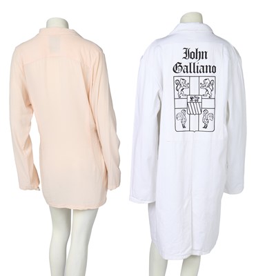 Lot 394 - A John Galliano white cotton drill chemise blanche, circa 1990