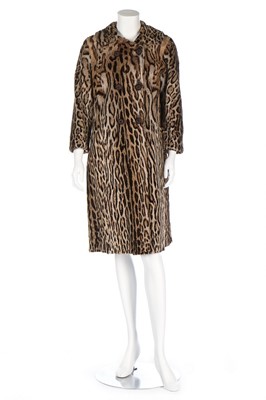Lot 35 - An ocelot coat, 1960s, un-labelled, with...