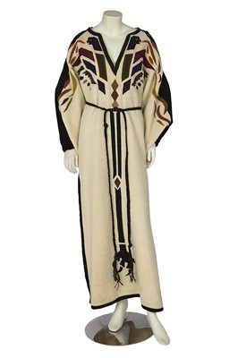 Lot 544 - A Bill Gibb for Baccarat cream bouclé tunic/dress, circa 1970