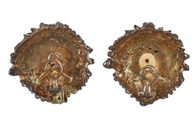 Lot 81 - A pair of Madame Grès by Robert Goossens silver-tone lion mask earrings, circa 1960