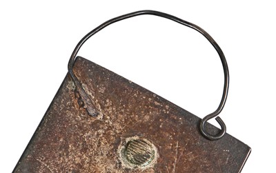 Lot 78 - A pair of Madame Grès by Robert Goossens patinated metal earrings, circa 1960
