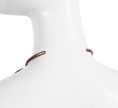 Lot 74 - A Madame Grès by Robert Goossens bronze choker necklace, 1969