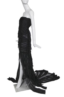 Lot 185 - A Roberto Cavalli black silk chiffon evening gown, Autumn-Winter 2001-02