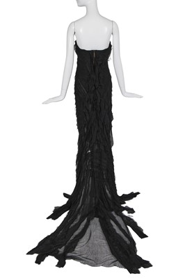 Lot 185 - A Roberto Cavalli black silk chiffon evening gown, Autumn-Winter 2001-02