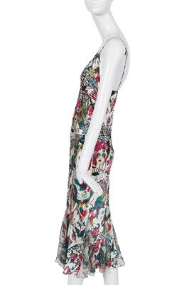 Lot 164 - A Christian Dior by John Galliano printed silk dress, 'Homage to Marlene Dietrich' collection, Spring-Summer 2004
