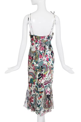 Lot 164 - A Christian Dior by John Galliano printed silk dress, 'Homage to Marlene Dietrich' collection, Spring-Summer 2004