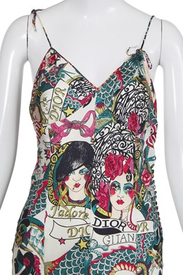 Lot 164 - A Christian Dior by John Galliano printed silk dress, 'Homage to Marlene Dietrich' collection, Spring-Summer 2004