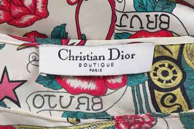 Lot 164 - A Christian Dior by John Galliano printed silk dress, 'Homage to Marlene Dietrich' collection, Spring-Summer 2004