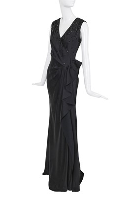 Lot 153 - A John Galliano black crêpe evening gown, circa 2007