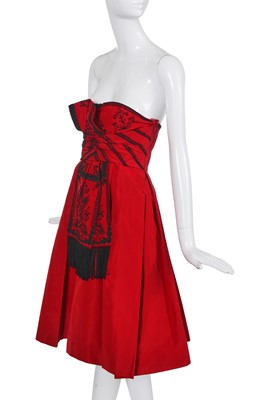 Lot 145 - A Christian Dior by John Galliano red faille cocktail dress, pre-collection 2008