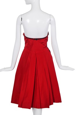 Lot 145 - A Christian Dior by John Galliano red faille cocktail dress, pre-collection 2008