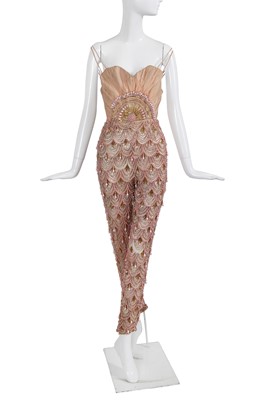 Lot 460 - Josephine Baker's beaded chiffon and mesh jumpsuit, circa 1964