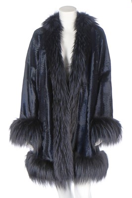 Lot 214 - A Carlo Tivioli midnight blue patchwork...