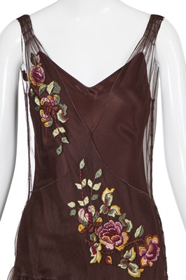 Lot 158 - A Christian Dior by John Galliano embroidered brown tulle evening gown, 'Off Duty Icon' collection, Autumn-Winter 2005-06