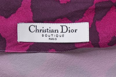 Lot 161 - A Christian Dior by John Galliano purple leopard-print 'gambler' dress, 'Teddy Boys & Poiret' collection, Autumn-Winter 2004-05