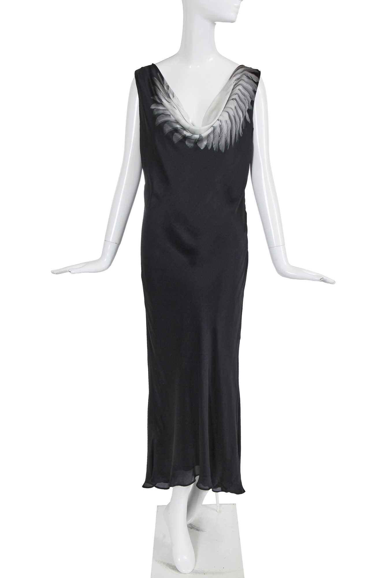 Lot 130 - An Alexander McQueen printed silk evening gown, commercial collection 2007