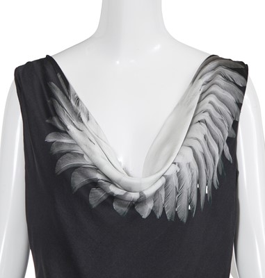 Lot 130 - An Alexander McQueen printed silk evening gown, commercial collection 2007