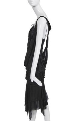 Lot 165 - A Christian Dior by John Galliano black silk satin dress, 'Homage to Marlene Dietrich' collection, Spring-Summer 2004