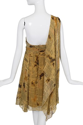 Lot 159 - A John Galliano newspaper print mini dress, circa 2005