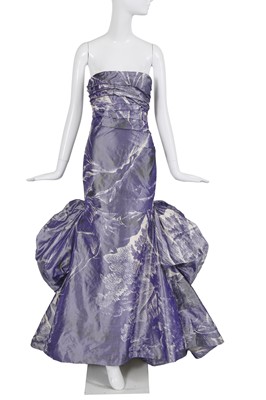 Lot 142 - An Oscar de la Renta chiné taffeta evening gown, Autumn-Winter 2013-14
