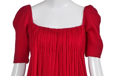Lot 123 - An Alexander McQueen raspberry silk chiffon gown, 'The Girl Who Lived in the Tree' commercial collection, Autumn-Winter 2008-09