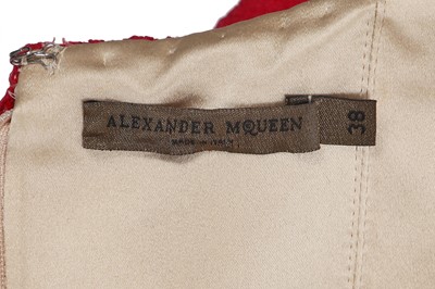 Lot 123 - An Alexander McQueen raspberry silk chiffon gown, 'The Girl Who Lived in the Tree' commercial collection, Autumn-Winter 2008-09