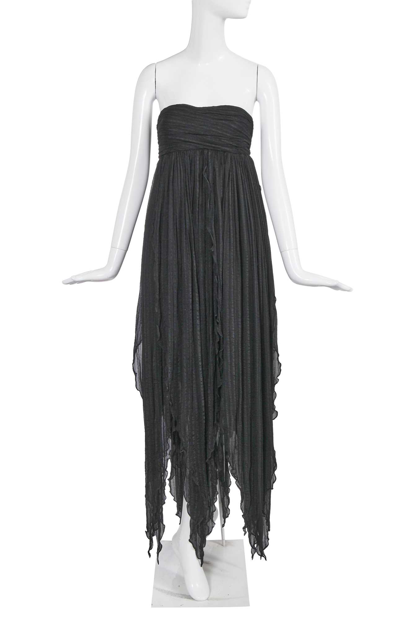 Lot 124 - An Alexander McQueen black chiffon dress, 'The Girl Who Lived in the Tree' commercial collection, Autumn-Winter 2008-09