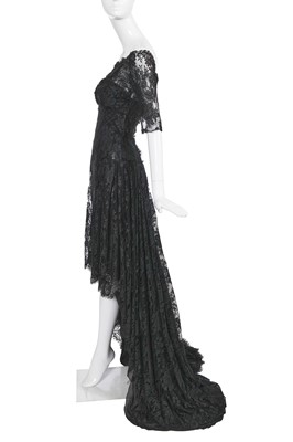 Lot 129 - An Alexander McQueen black lace evening dress, 'Sarabande' collection, Spring-Summer 2007