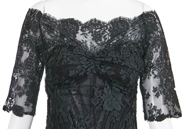 Lot 129 - An Alexander McQueen black lace evening dress, 'Sarabande' collection, Spring-Summer 2007