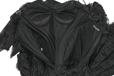 Lot 129 - An Alexander McQueen black lace evening dress, 'Sarabande' collection, Spring-Summer 2007