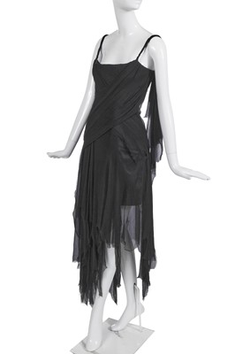 Lot 137 - An Alexander McQueen black chiffon 'Shipwreck' dress, 'Irere' collection, Spring-Summer 2003