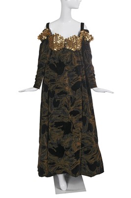 Lot 404 - A Paco Rabanne haute couture velvet and metal evening gown, Autumn-Winter 1988-89