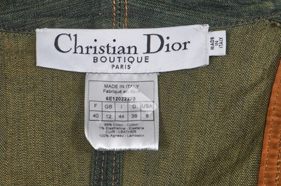 Lot 155 - A Christian Dior by John Galliano denim, leather, and chiffon ensemble, 'Nude' collection, Spring-Summer 2006