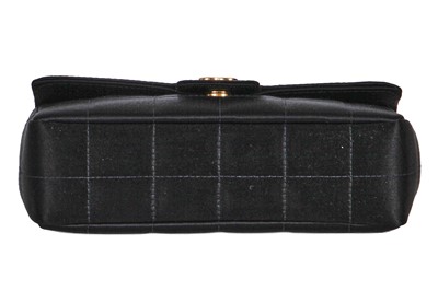 Lot 25 - A Chanel by Karl Lagerfeld black silk mini camellia classic flap shoulder bag, 2003-04