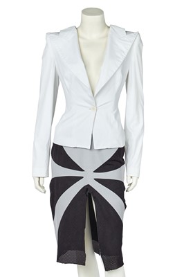 Lot 425 - An Alexander McQueen skirt suit, 'Untitled/Golden Shower' collection, Spring-Summer 1998