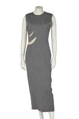 Lot 427 - An Alexander McQueen grey wool herringbone dress 'Joan' collection, Autumn-Winter 1998-99