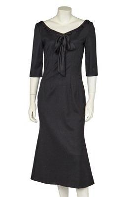 Lot 193 - An Alexander McQueen black wool dress, pre-collection Autumn-Winter 2005-06