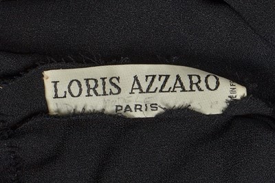 Lot 532 - A Loris Azzaro irridescent sequined black tulle evening gown, late 1970s