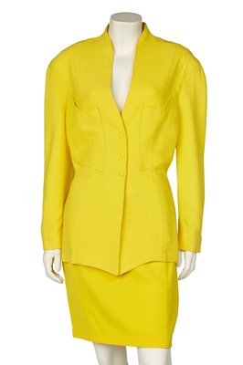 Lot 409 - A Thierry Mugler brilliant yellow suit, late 1980s-early 1990s