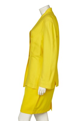 Lot 409 - A Thierry Mugler brilliant yellow suit, late 1980s-early 1990s