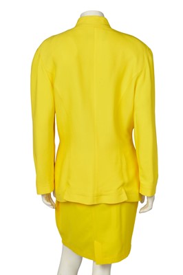 Lot 409 - A Thierry Mugler brilliant yellow suit, late 1980s-early 1990s