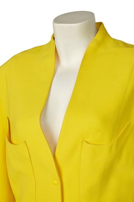 Lot 409 - A Thierry Mugler brilliant yellow suit, late 1980s-early 1990s
