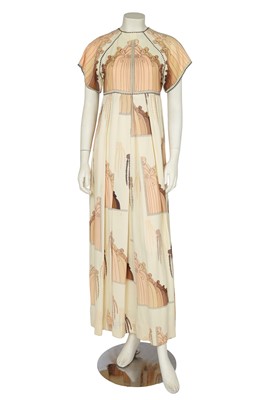 Lot 605 - A Jean Varon printed crêpe dress, 1970s