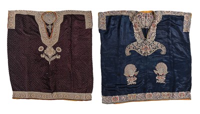 Lot 448 - Four embroidered satin Parsi children's shirts,...