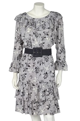 Lot 494 - An Yves Saint Laurent cupid-print silk dress, Spring-Summer 1987